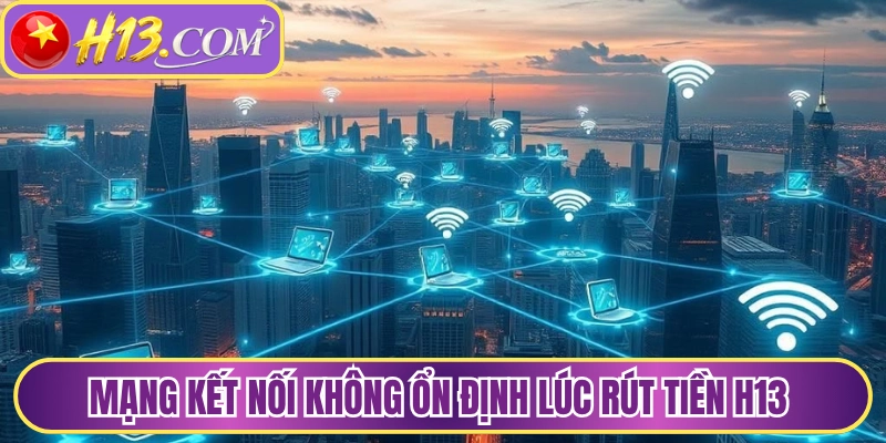 Mạng kết nối không ổn định lúc rút tiền H13 
